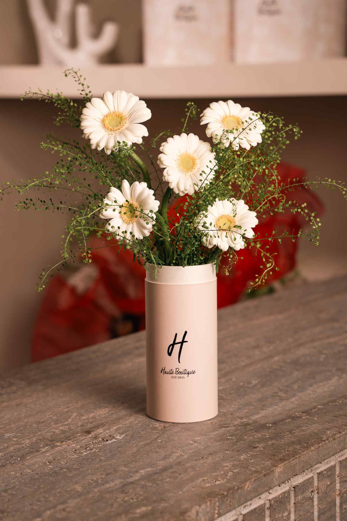 White Floral Tube